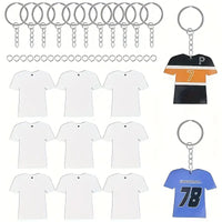 Lot de porte-clé  en forme De T-shirt En Bois lot
