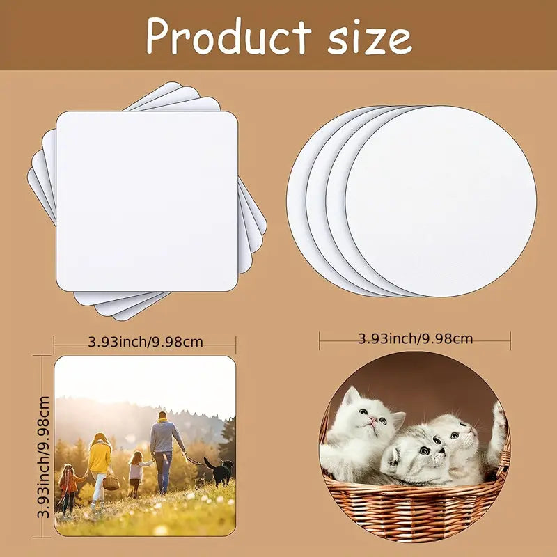 Sous-verres Vierges  En Caoutchouc En Silicone