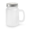 Mason Jar en verre avec anse, couvercle et une paille lot