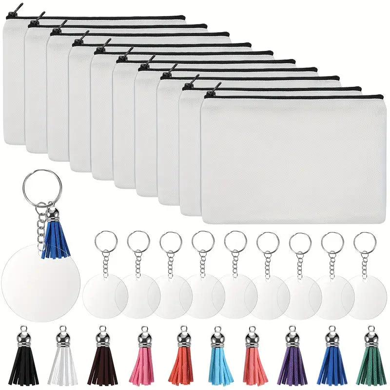 Pochette + Porte-clé à Sublimer – Vierge | Duo Cadeau Personnalisable
