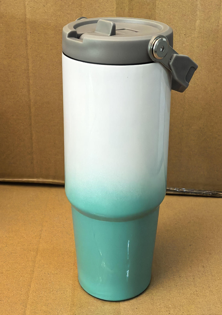Tasse Isotherme en Acier Inoxydable 30oz avec Couvercle de Transport - Dégradé Prêt pour Sublimation