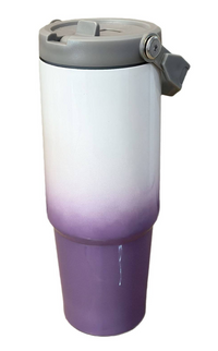 Tasse Isotherme en Acier Inoxydable 30oz avec Couvercle de Transport - Dégradé Prêt pour Sublimation