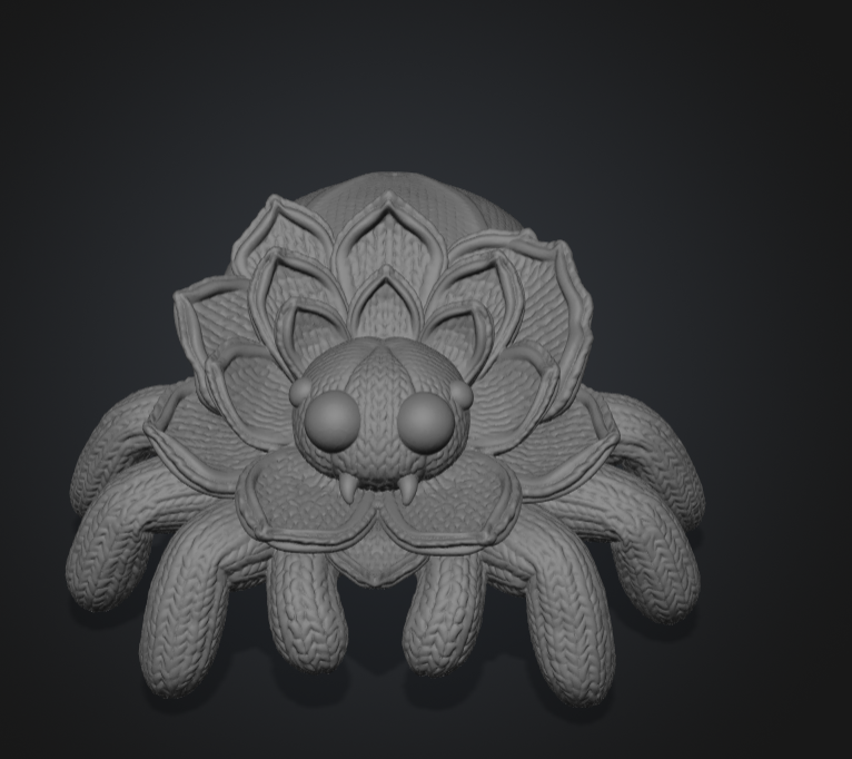 Fleur Araignée Décorative 3D – Impression Brute Non Peinte, Décoration Intérieure