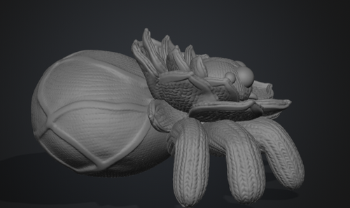 Fleur Araignée Décorative 3D – Impression Brute Non Peinte, Décoration Intérieure