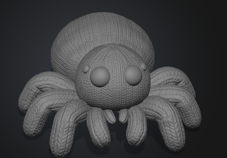 Araignée Décorative Effet Tricot 3D – Figurine Brute Non Peinte pour Décoration