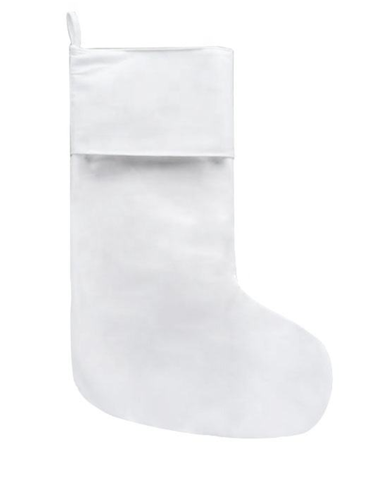 bas de noel blanc