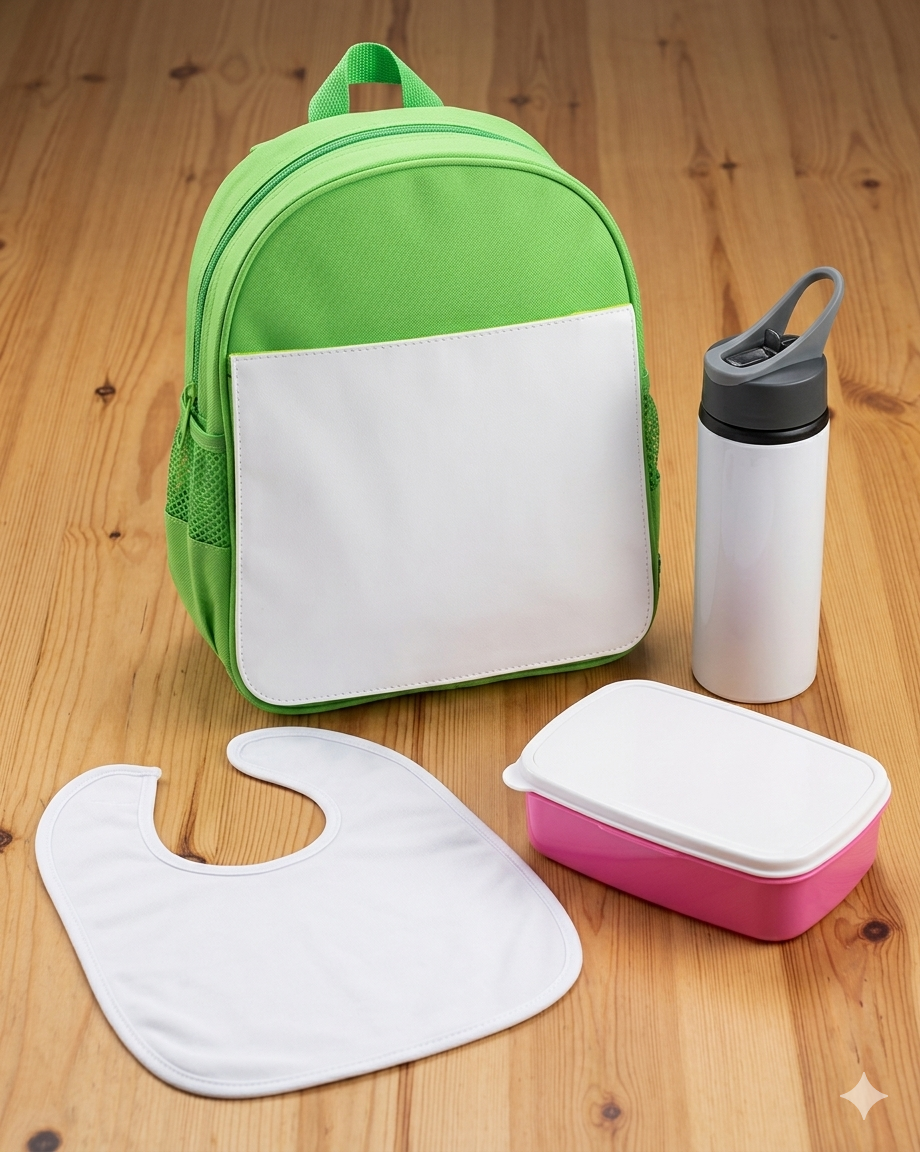 Pack Écolier Prêt-à-l'École – Sac, Gourde & Bavoir à Sublimer
