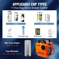 VEVO-Mini presse à chaud pour tasse en céramique 11 oz-15 oz