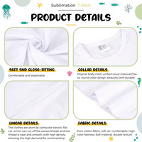 Lot de 5 T-shirts Enfant Vierge – Polyester HD 180g – Spécial Sublimation & Transfert