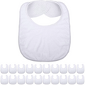 Bavoir Bébé Blanc pour Sublimation - Tissu Premium Lavable vierge