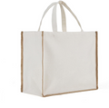 Sacs fourre-tout réutilisables en lin blanc 10pcs