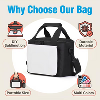 Sac à Déjeuner Isotherme Noir – Lunch Bag Étanche & Compact