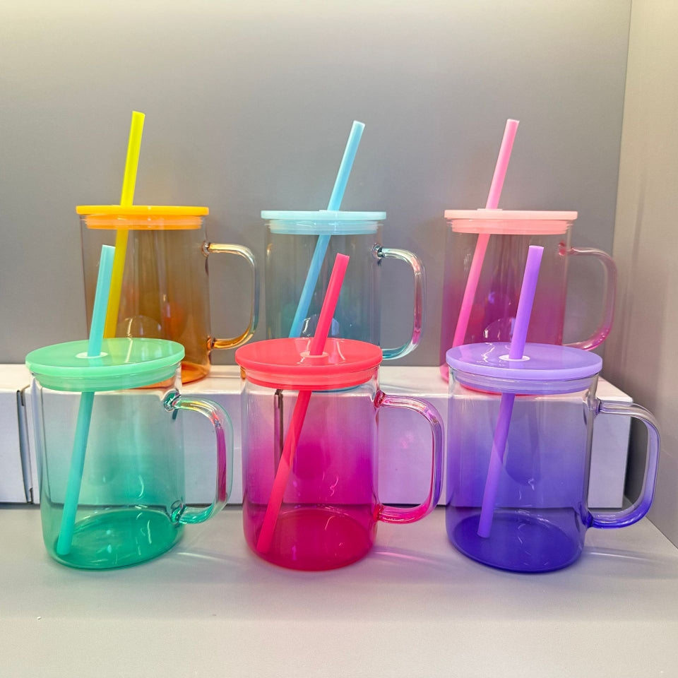 Bidon en verre avec poignée
