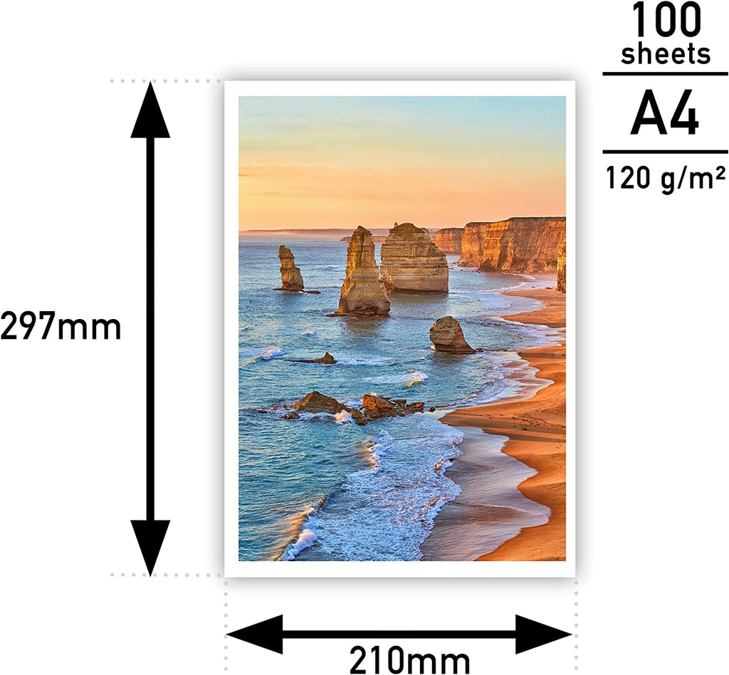Papier de sublimation SUBLIMABLE A4, à210x297 mm, 100 feuilles, 125 g/m², Papier Transferts pour les imprimantes à sublimation Essor, Raygrass, Rico