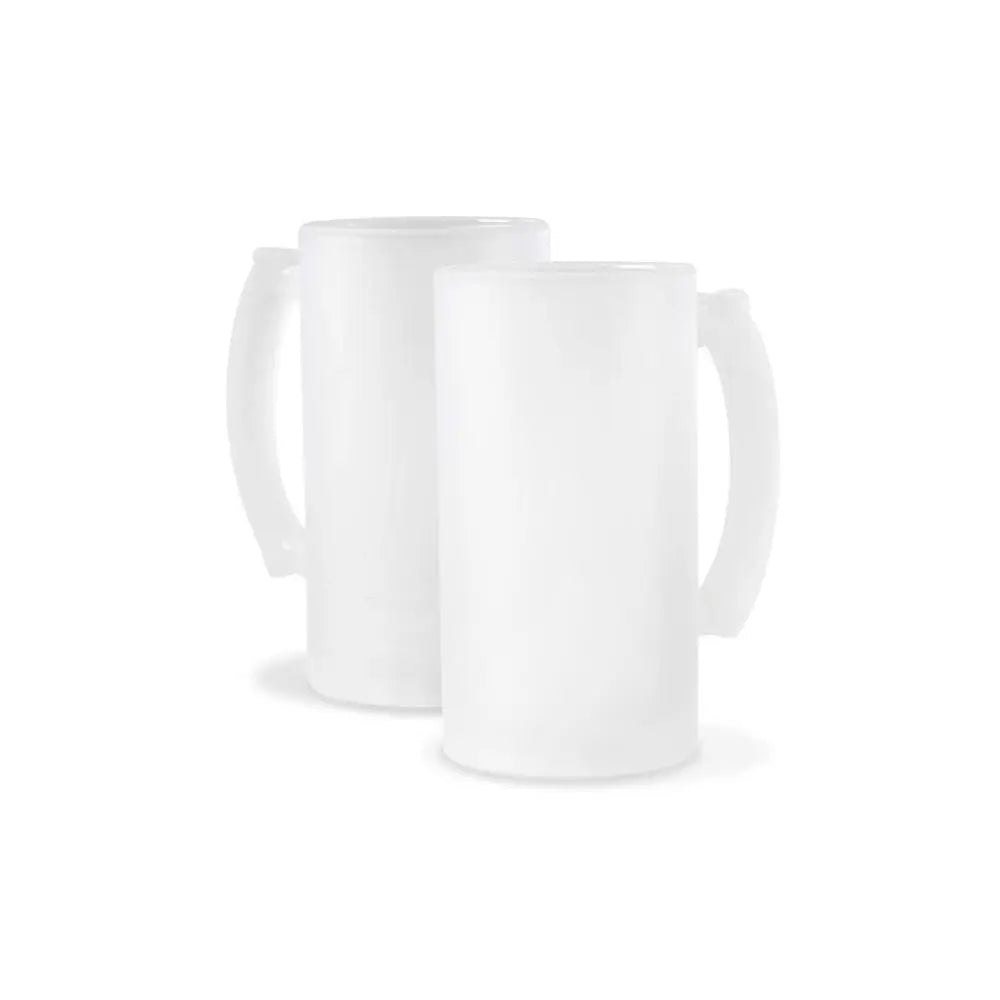 Chope à bière en verre givré 16oz (lot de 2)