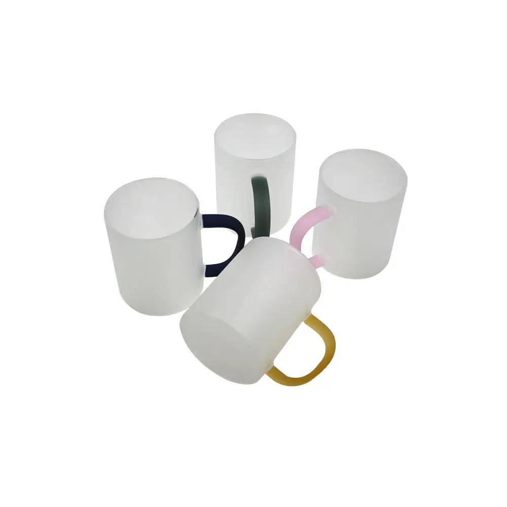 Tasse en verre dépoli coloré